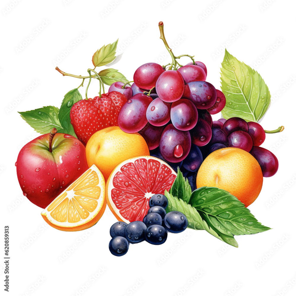 fruit on a white background fruit on a white background