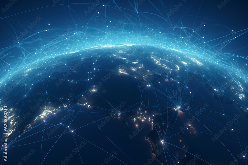 world map and globeal connection, Futuristic Digital Connections: Stylish CGI World Globe in Blue, Symbolizing Human Connectivity world map and globeal connection, Futuristic Digital Connections: Stylish CGI World Globe in Blue, Symbolizing Human Connectivity