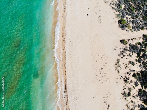 Vue aérienne d'une plage en Western Australia