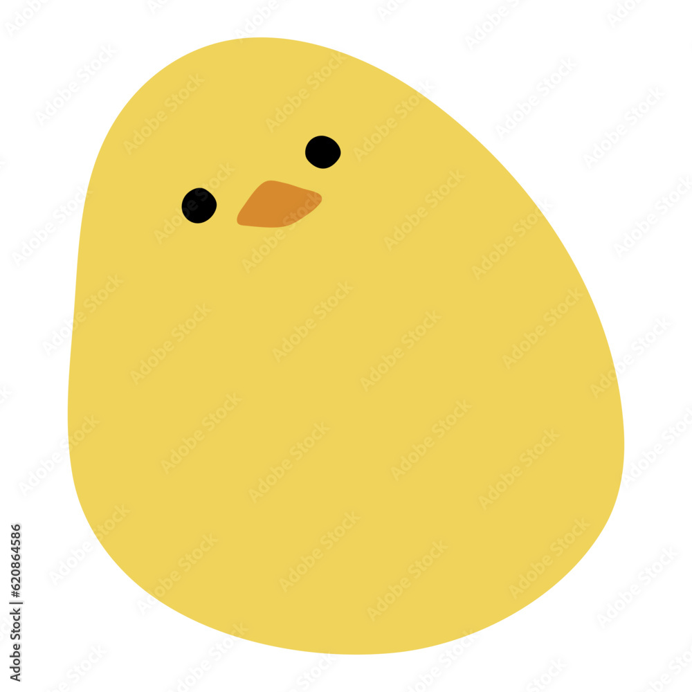 Chick Single 2 cute on a white background, vector illustration Chick Single 2 cute on a white background, vector illustration