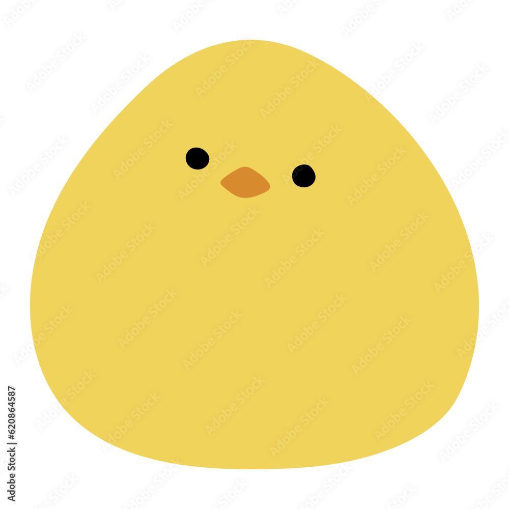 Fototapeta premium Chick Single 1 cute on a white background, vector illustration