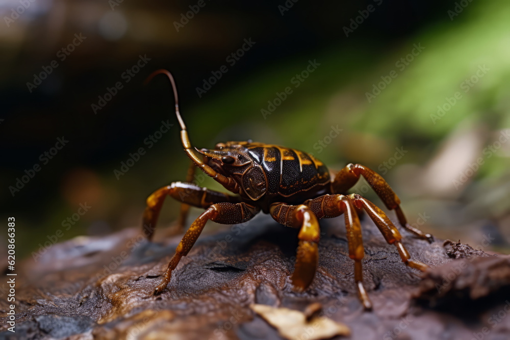 Scorpions in nature, national geography, Wide life animals. AI Generated.