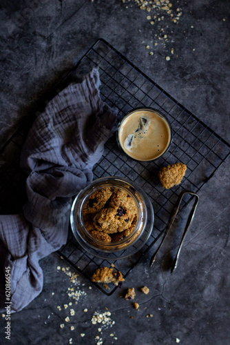 Oatmeal cookies in a jar 