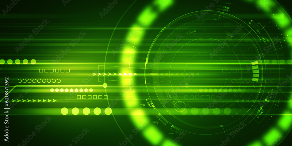 Fototapeta premium 2d illustration Abstract futuristic electronic circuit technology background