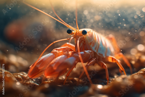 Shrimp in nature, national geography, Wide life animals. AI Generated. © Narin