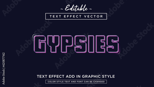 Prevalent modern text effect style vector fully editable