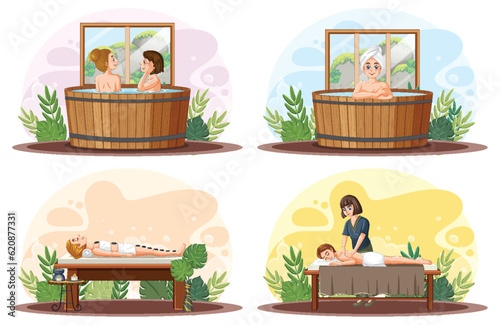 Spa and Sauna Self Care Elements Collection