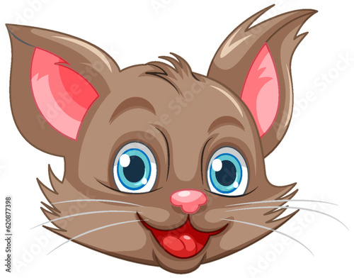 Cute cat face cartoon