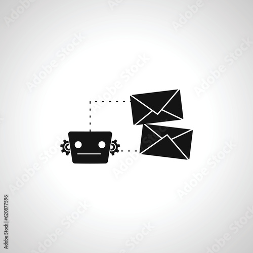 Chat bot icon. artificial intelligence mailing icon