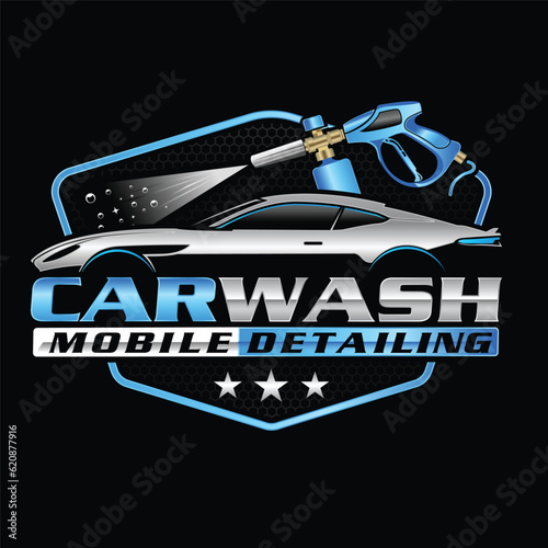Pressure wash logo design for mobile detailing business. 