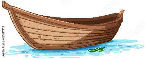 Wooden Boat on Water Surface