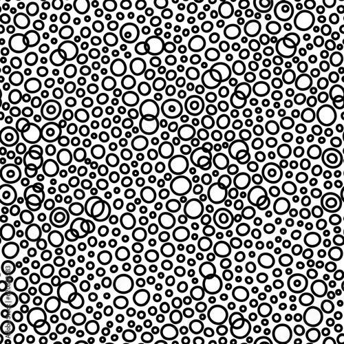 Minimalistic hand drawn geometric shape contemporary printable seamless pattern. Black and white simple repeatable background. Modern vector wallpaper.