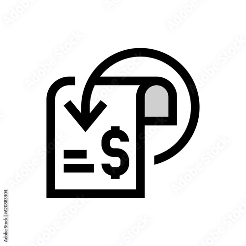 Payment, transaction history concept illustration line icon design editable vector eps10