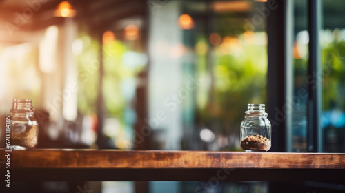 Abstract background, blur interior coffee shop or cafe for background