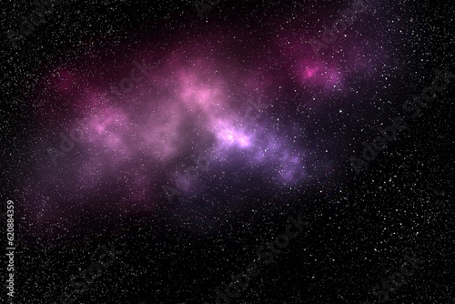 Fototapeta Naklejka Na Ścianę i Meble -  starry star with purple mix pink nebula and galactic galaxy in wide dark universe or black cosmos space like nature cloud in night sky Interstellar for background wallpaper