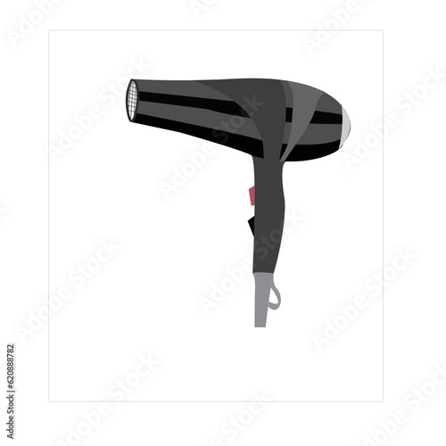 Hairdryer - black vector icon