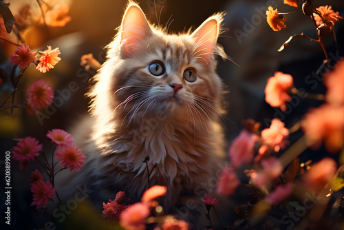 cat in the autumn