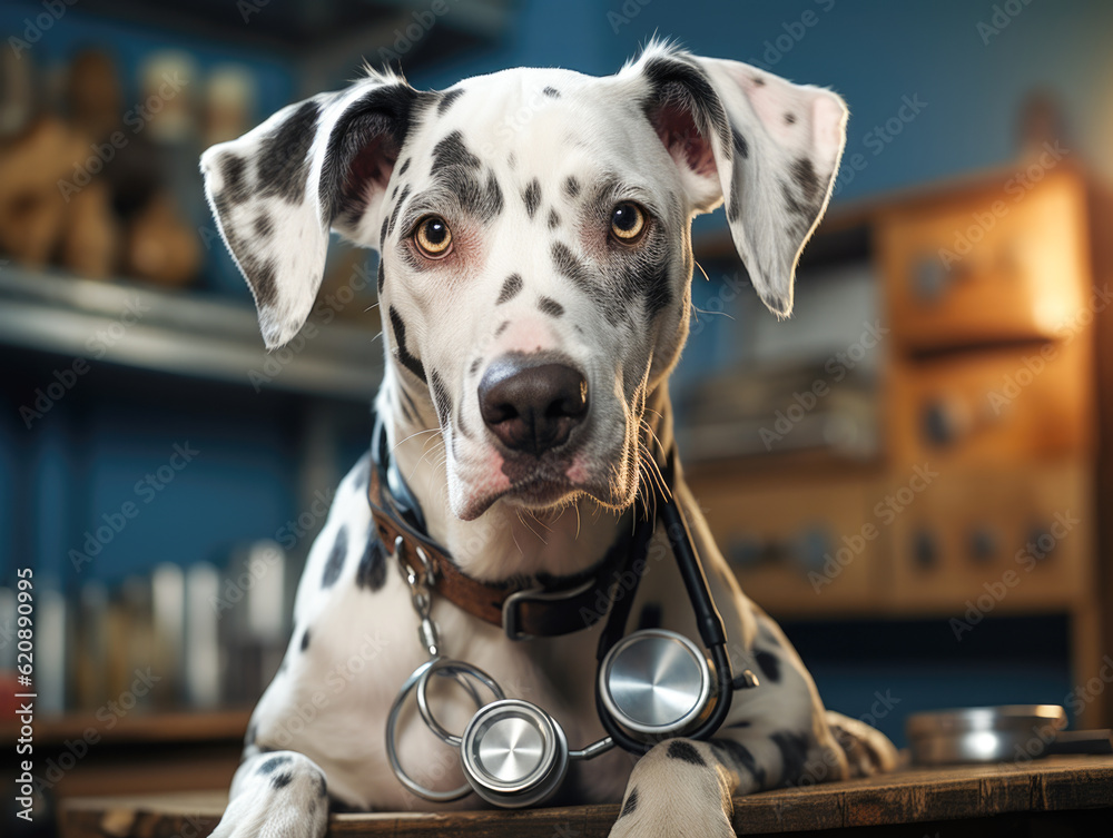 Witness a Great Dane dog taking on the role of a veterinary doctor ...