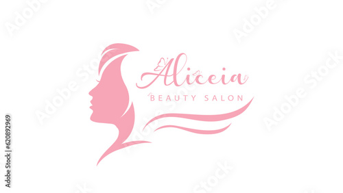 Aliceia beauty salon logo template