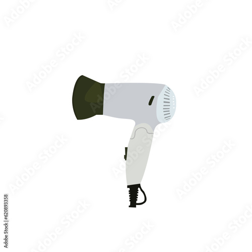 Modern abstract beauty hair dryer. Minimalism concept. Line art drawing style. Contemporary silhouette of woman. Hand drawn trendy vector posters, illustrations for print.