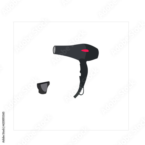 Hair dryer isolated on white background