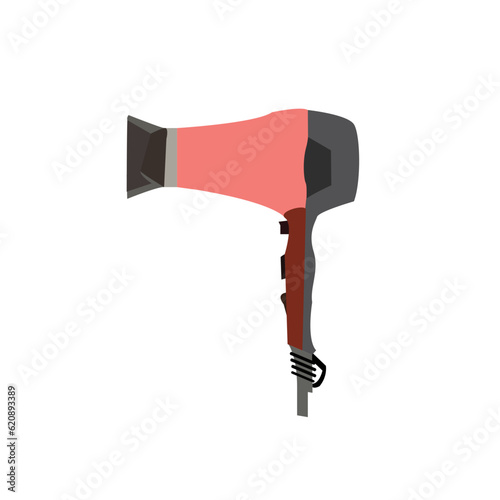 Modern abstract beauty hair dryer. Minimalism concept. Line art drawing style. Contemporary silhouette of woman. Hand drawn trendy vector posters, illustrations for print.