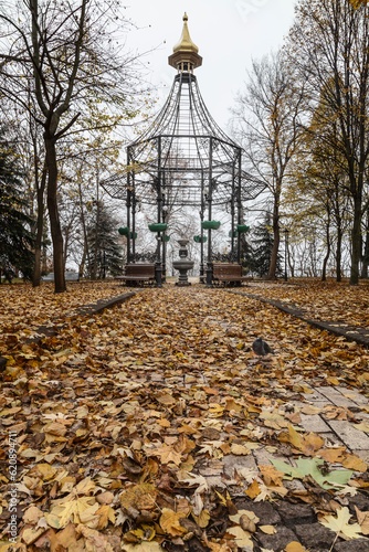 openwork gazebo on volodymyr hill, Kiev, Ukraine, eastern europe photo