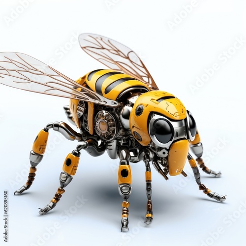 Bee or wasp robot, robotic insect, Robotic bug, robotic bee, wasp, science fiction. © visoot