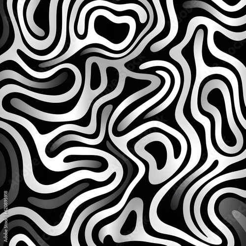 Modern Contemporary Line Pattern  Bold Black-on-White Geometric Design