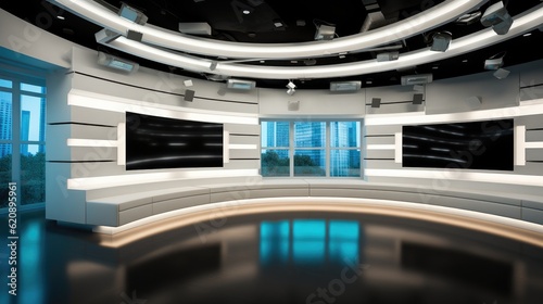 Modern Tv Studio, Studio The perfect backdrop for any green screen or chroma key video production.