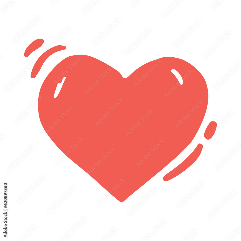 red heart hand drawn illustration red heart hand drawn illustration