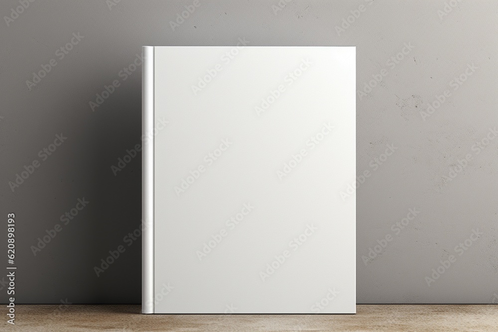 Minimalist Blank Book Cover Mockup Created with Generative AI Minimalist Blank Book Cover Mockup Created with Generative AI