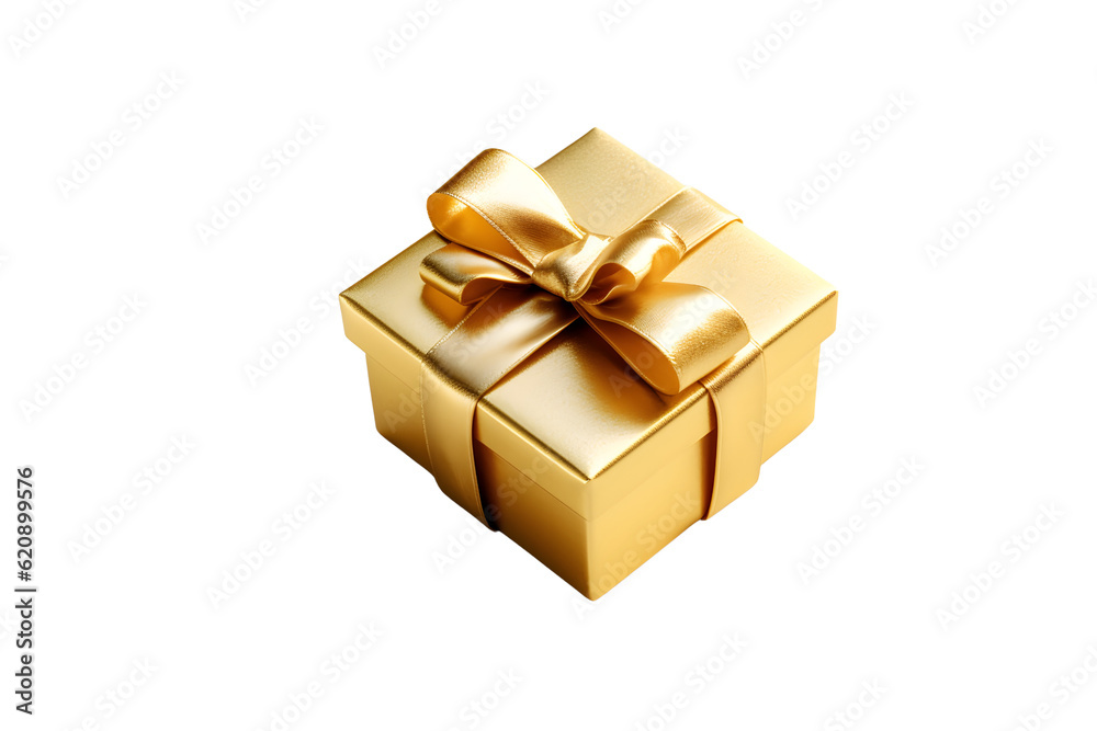 golden box with ribbon golden box with ribbon