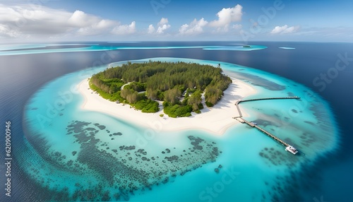 Aerial view of paradise island. © Milano