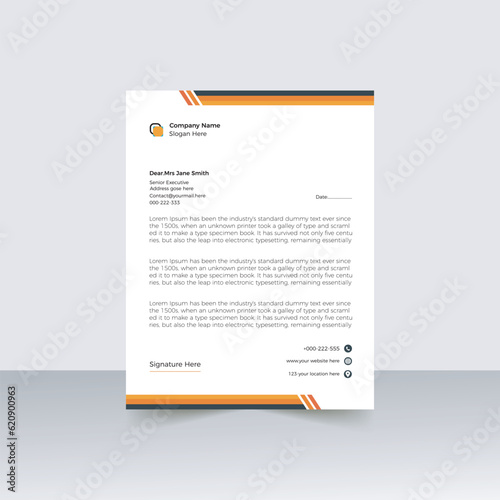 corporate letter head design template
