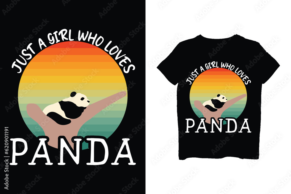 Just a girl who loves panda t shirt