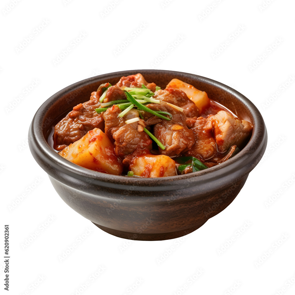 gamjatang korean food or pork spine stew, transparent Food PNG