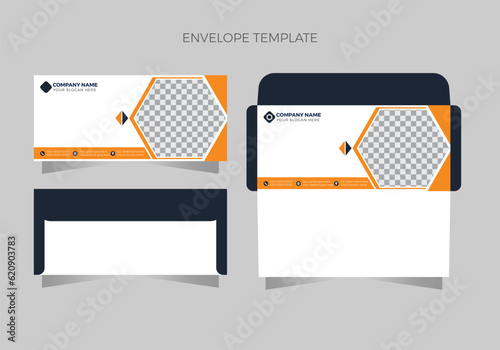 Vector modern envelope template design