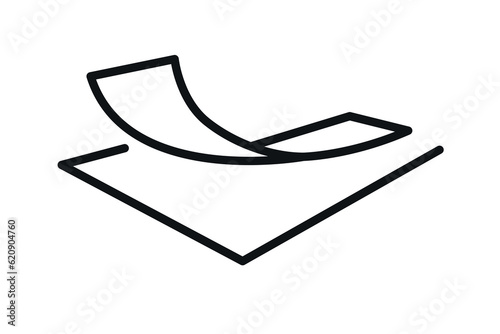 Peeled Off Icon , Vector illustration