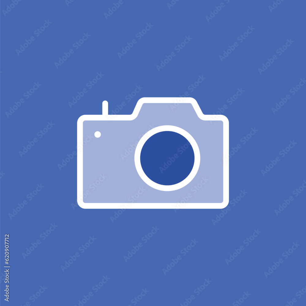 Photography camera icon symbol vector blue