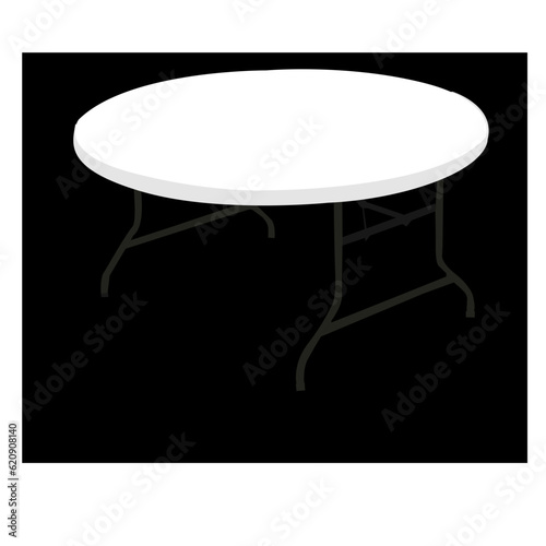 White Table, Platform, Stand. Template for Object Presentation. stock illustration.
