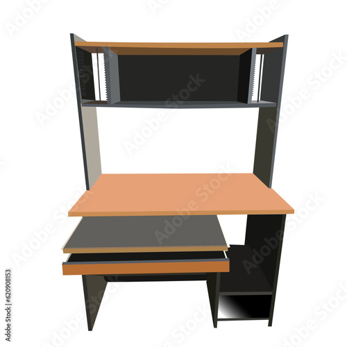 Stylish room interior with modern comfortable workplace