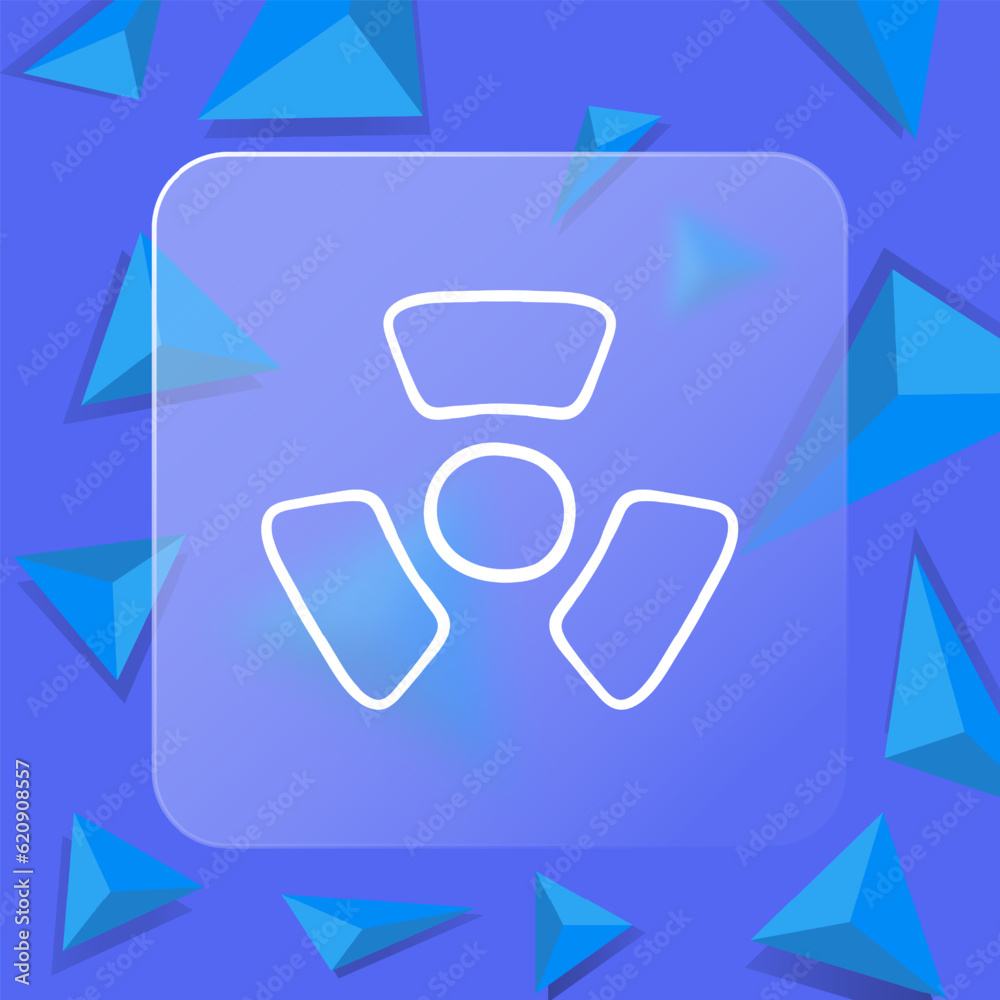 Nuclear threat line icon. Explosion, bomb, core, nuclear war, weapon, reactor. Glassmorphism style. Vector line icon Nuclear threat line icon. Explosion, bomb, core, nuclear war, weapon, reactor. Glassmorphism style. Vector line icon