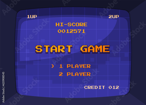 Fotografia Screen with an arcade game