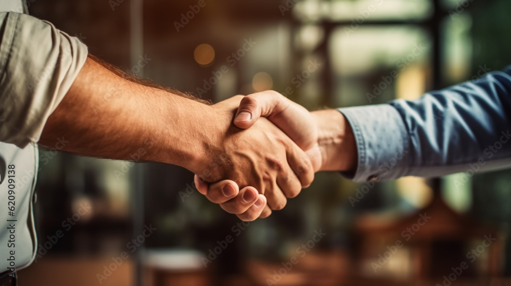 Two confident business man shaking hands Two confident business man shaking hands