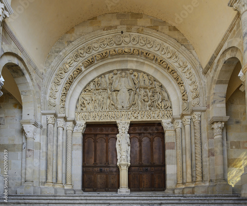 Famous Cathedrale Saint-Lazare d Autun  Saone-et-Loire  Burgundy  France