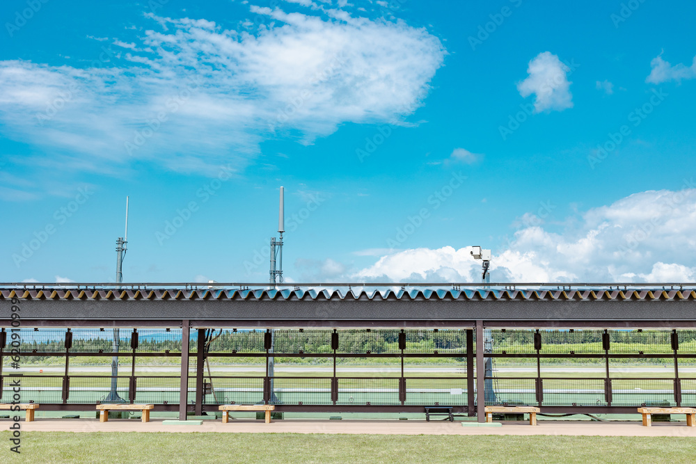 素材　秋田空港 展望台からの景色