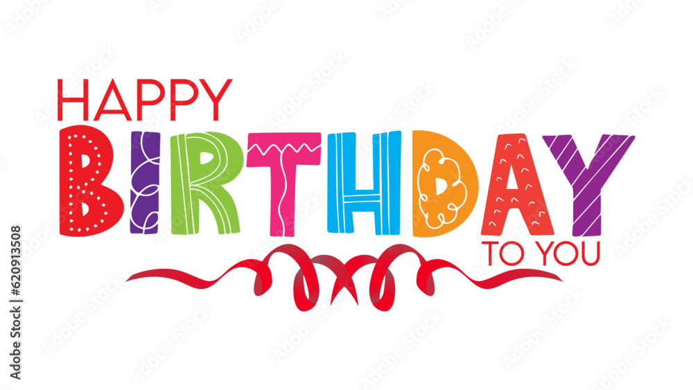 greetings happy birthday typography lettering design