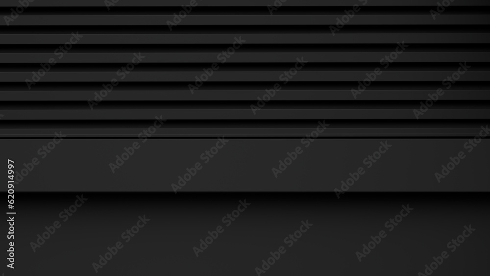 Black lines background. 3d rendering