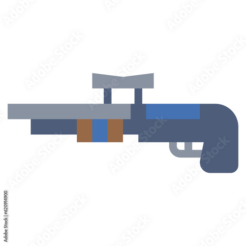 gun line icon,linear,outline,graphic,illustration